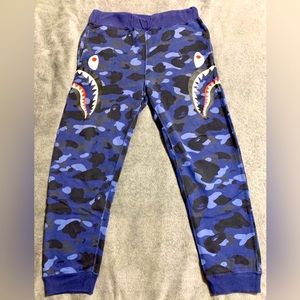 BAPE a bathing ape camo joggers